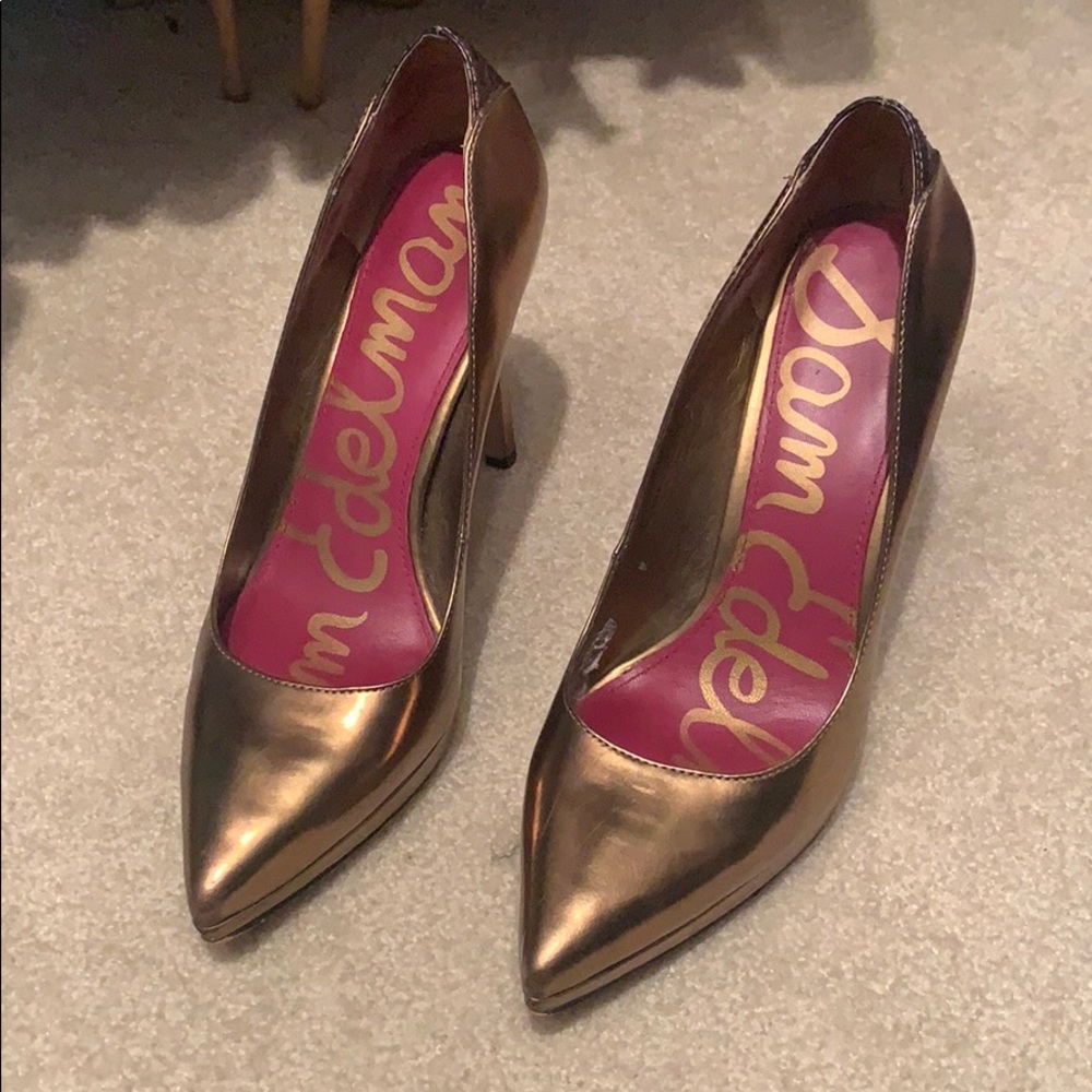 Good used Sam Edelman copper heel size 8